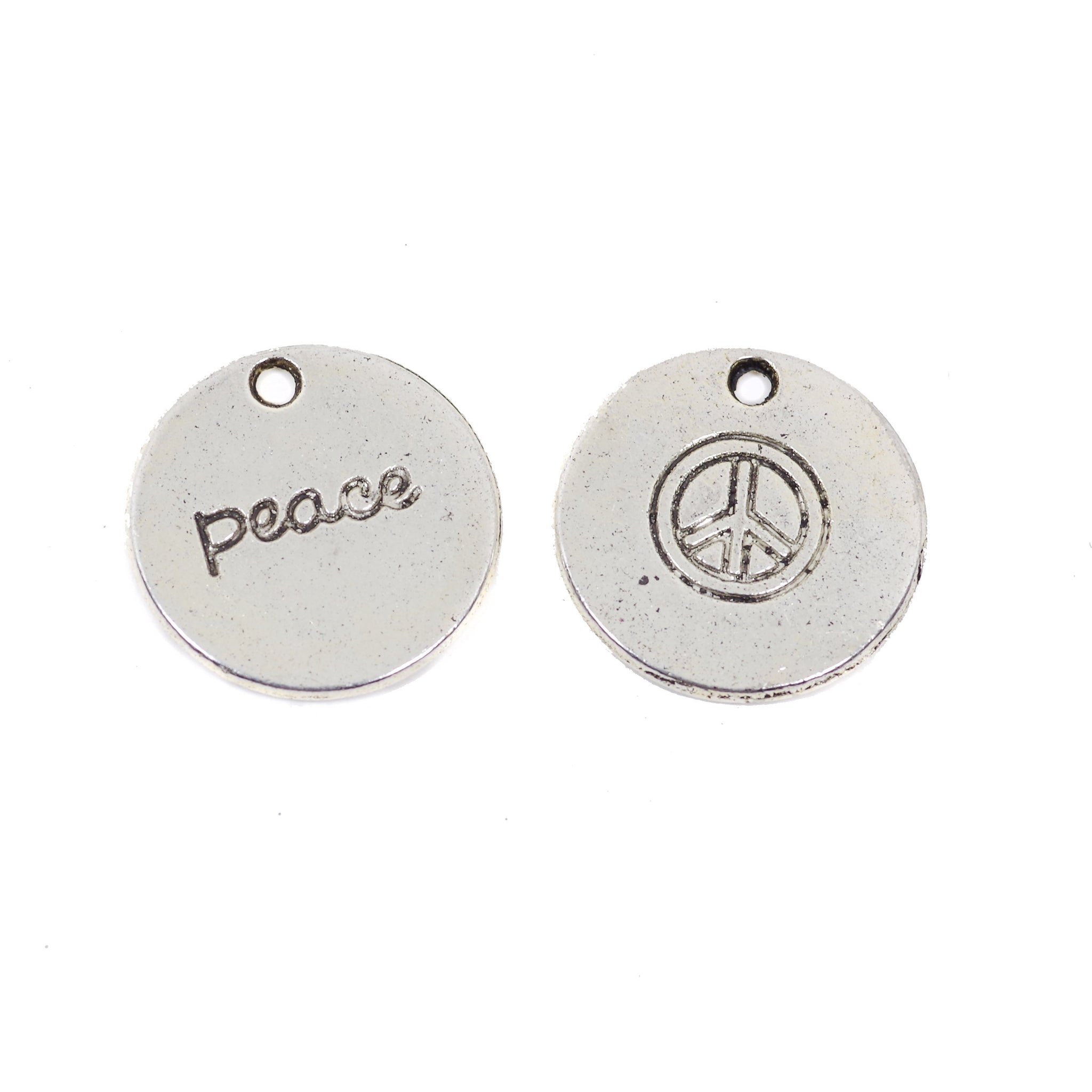 6 Pcs Peace Charm Antique Alloy Jewelry Pendant