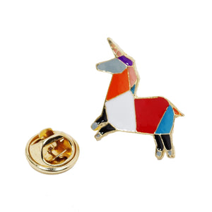 Geometric Horse Enamel Pin With Gift Box