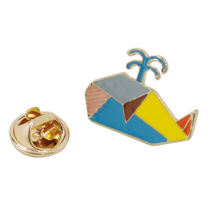 Geometric Dolphin Enamel Pin With Gift Box