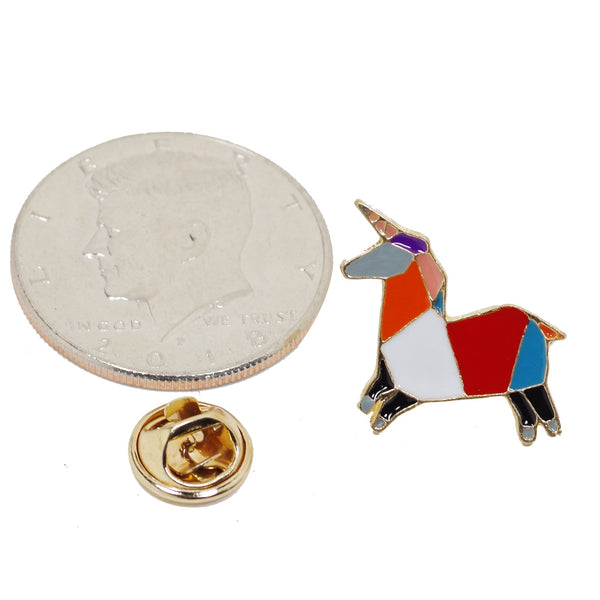 Geometric Horse Enamel Pin With Gift Box