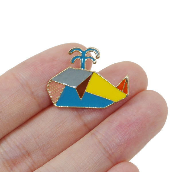 Geometric Dolphin Enamel Pin With Gift Box