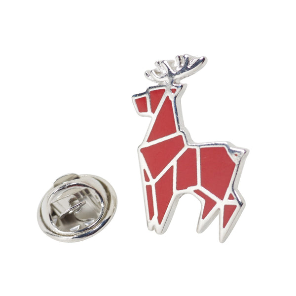 Red Deer Enamel Pin With Gift Box