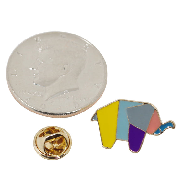 Geometric Elephant Enamel Pin With Gift Box