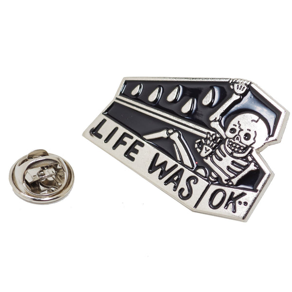 Life Was OK Enamel Pin With Gift Box