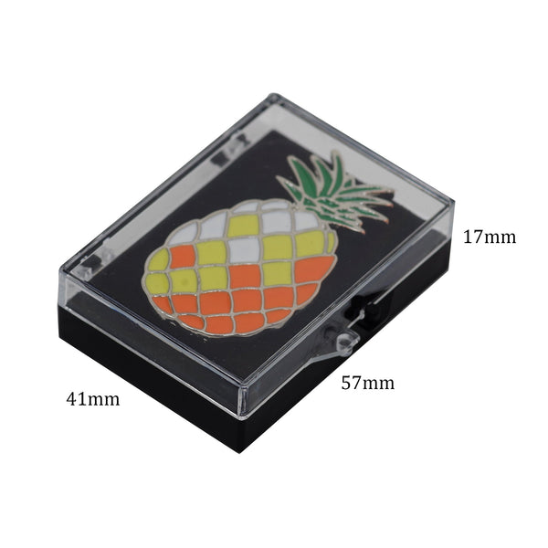 Pineapple Enamel Pin With Gift Box 50mm x 27mm