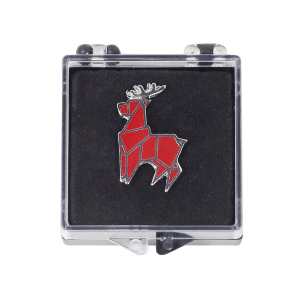 Red Deer Enamel Pin With Gift Box