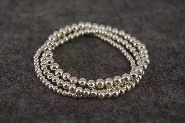 Sliver Bead Bracelet 3 Layer