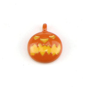 10 Pcs Halloween Pumpkin Charm Enamel Charm Craft Supplies 8mm x 13mm