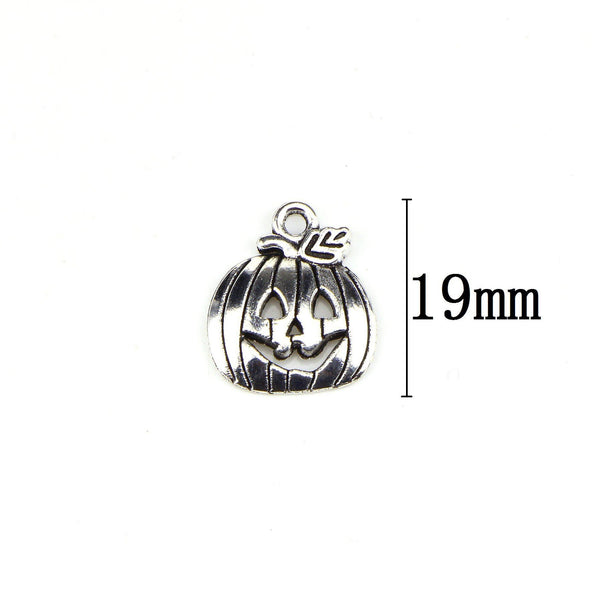 10 Piece Pumpkin Charms Antique  Halloween Pumpkin Pendant Tibetan silver