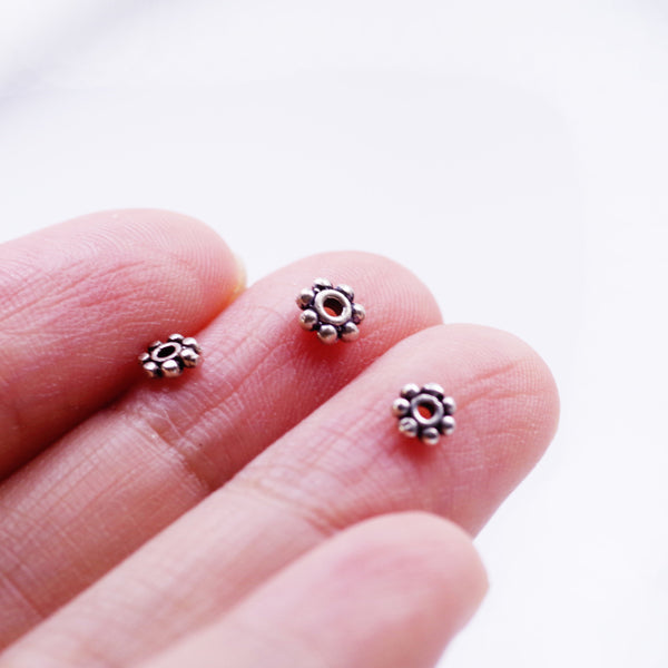 10 Pcs Vintage 925 Sterling Silver Spacer Bead