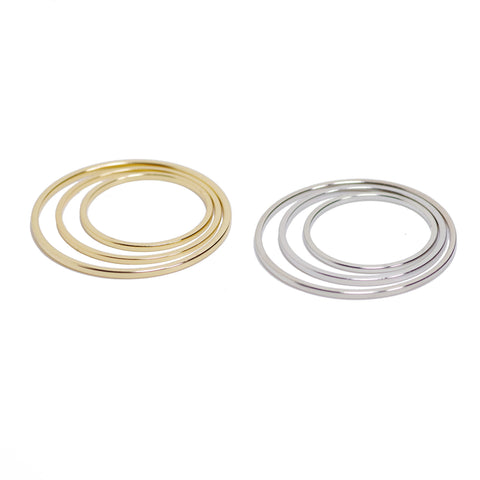 10 Pcs Circle Ring Gold/Silver Plated Great for Earrings and Necklace Jewelry Making