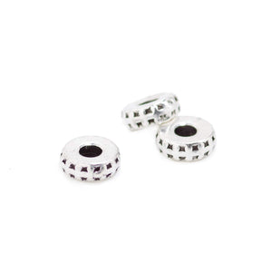 4 Pcs Vintage 925 Sterling Silver Spacer Bead for Jewelry Making