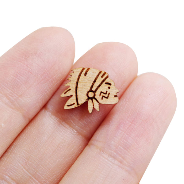 8 Pcs Character Charm - Wooden Jewelry Making Supplies