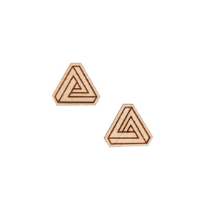 8 Pcs Wooden Triangle Charm - Earring Supplies