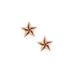 8 Pcs Wooden Star Charm - Earring Supplies