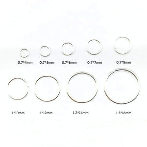 100 Pcs Open Jump Rings Silver Plated - A Must Have for Jewelry Making