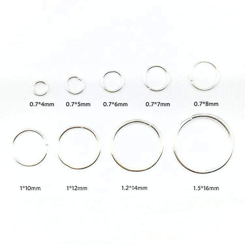 100 Pcs Open Jump Rings Silver Plated - A Must Have for Jewelry Making