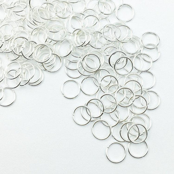 100 Pcs Open Jump Rings Silver Plated - A Must Have for Jewelry Making