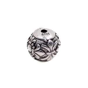 Vintage 925 Sterling Silver Round Spacer Bead