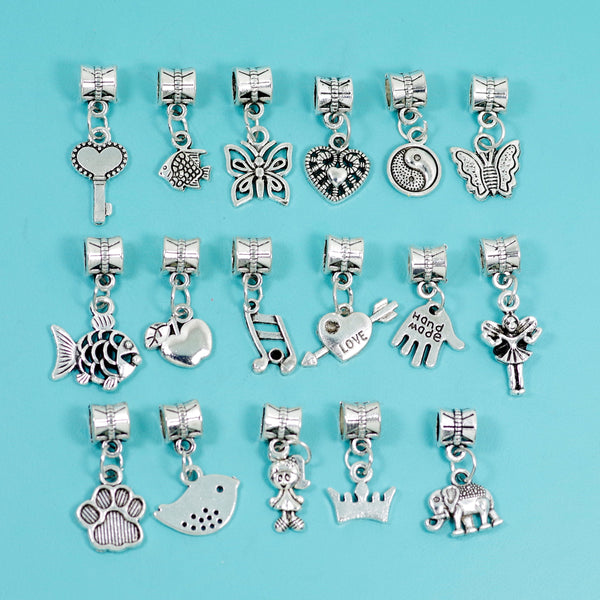 40 Pcs Bulk Wholesale Spacer beads with Charms