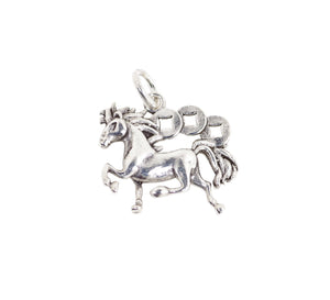 Vintage 925 Sterling Silver Unicorn Charm with Close Jump Ring