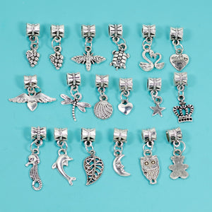 40 Pcs Bulk Wholesale Spacer beads with Charms