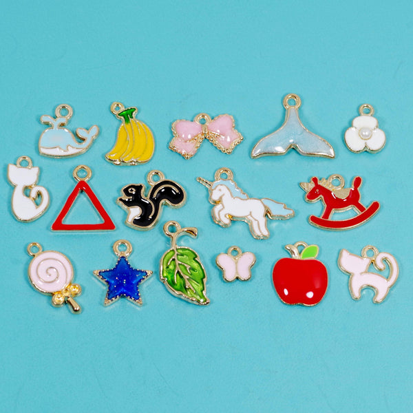 30 Pcs Bulk Wholesale Cute Enamel Charms