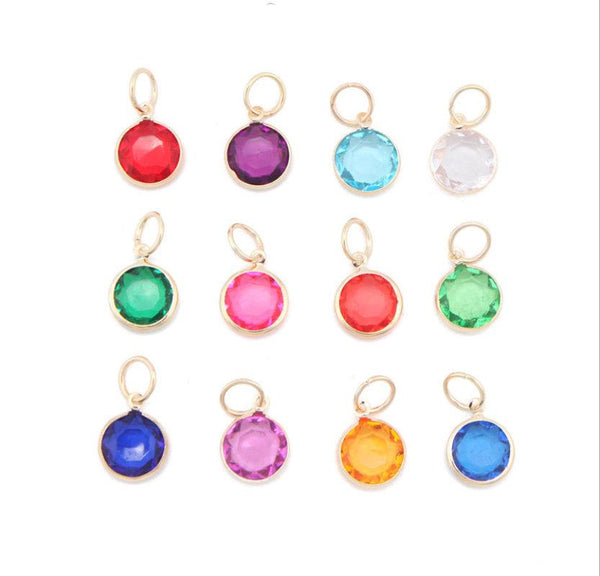 12 Pcs Birthday Month Charm 12mm Bangle accessories