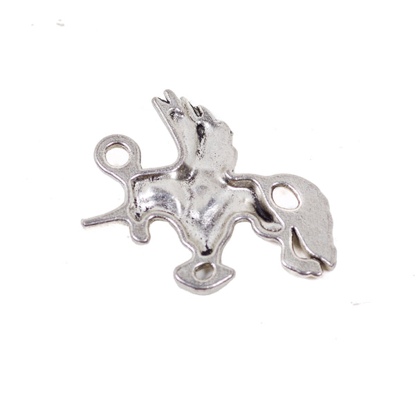 6 Unicorn Charms Antique Silver Tone Pendant