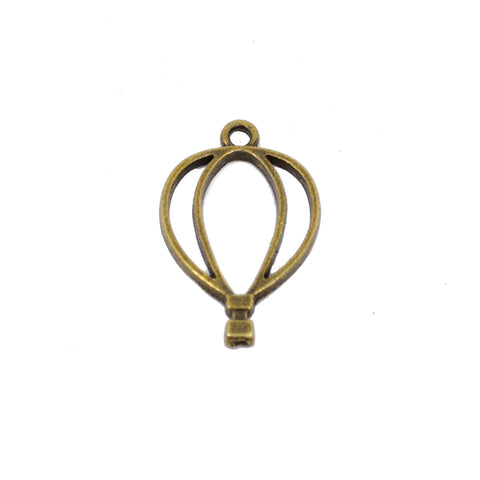 10 Pcs Hot Air Balloon Charm Antique Bronze Jewelry Pendant