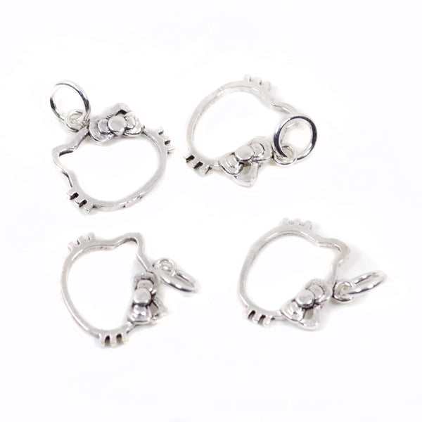 Vintage 925 Sterling Silver Hello Kitty Charm with Close Jump Ring - SSC06