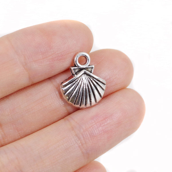 10 Pcs shell Charm Antique Alloy Jewelry Pendant