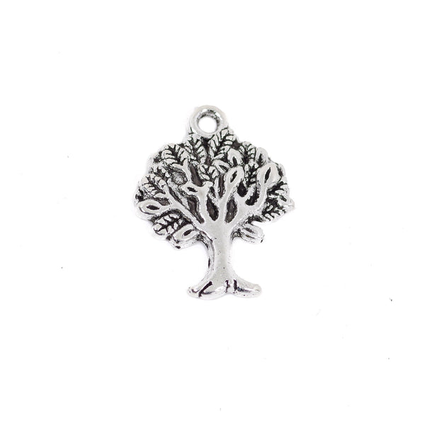 10 Pcs Tree Charm Antique Alloy Jewelry Pendant