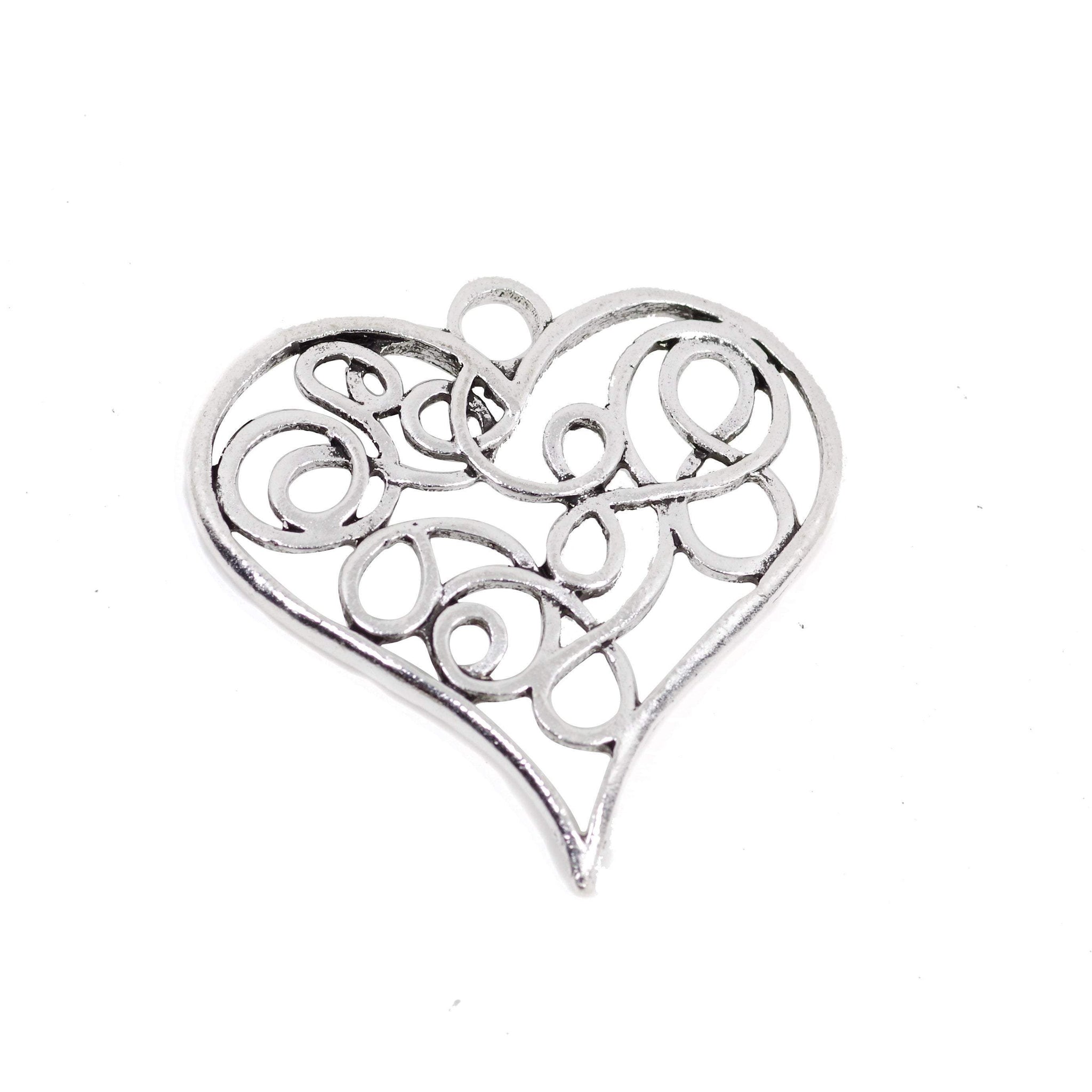 4 Pcs Love Charm Antique Alloy Jewelry Pendant