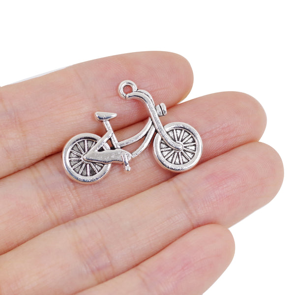 4 Pcs Bike Charm Antique Alloy Jewelry Pendant