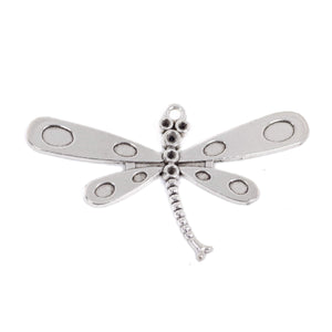 2 Pcs Dragonfly Charm Antique Alloy Jewelry Pendant