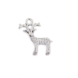 10 Pcs Deer Christams Charm Antique Alloy Jewelry Pendant