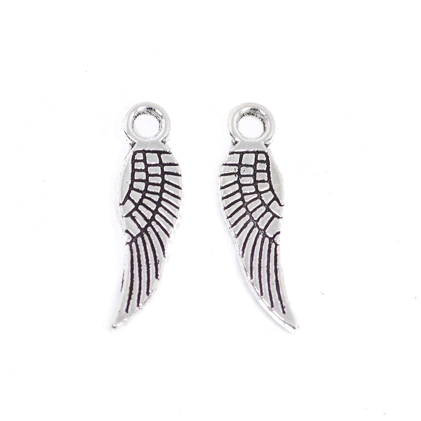 10 Pcs Vintage Wing Charm Antique Alloy Jewelry Pendant