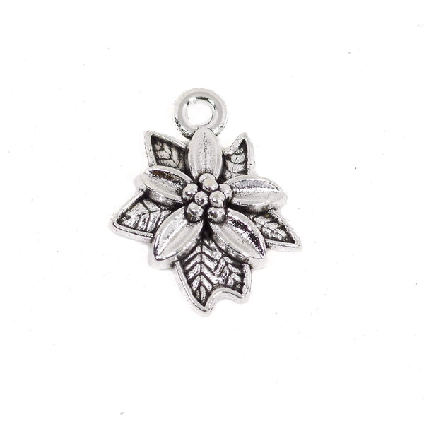 10 Pcs Vintage Flower Charm Antique Alloy Jewelry Pendant