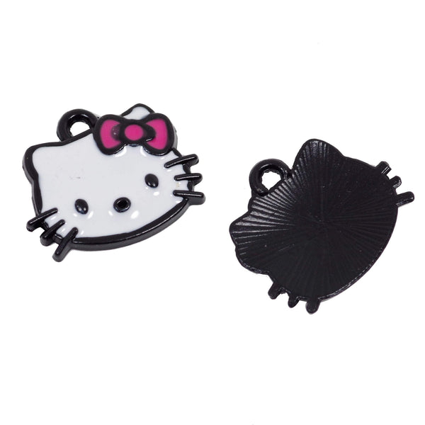 4 Pcs Hello Kitty Enamel Charm Jewelry Bracelet Pendant