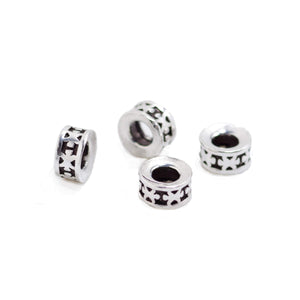 4 Pcs Vintage 925 Sterling Silver Spacer Bead for Jewelry Making