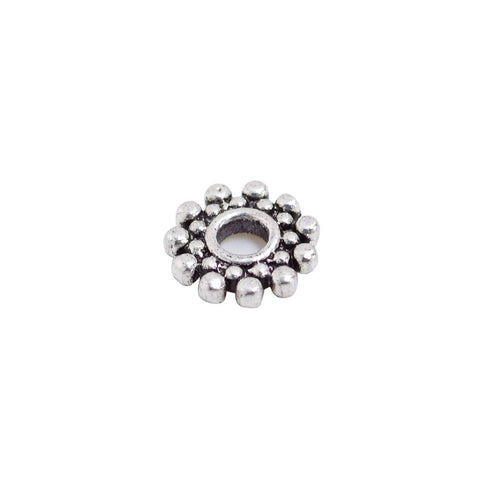 6 Pcs Vintage 925 Sterling Silver Flower Spacer Bead for Jewelry Making