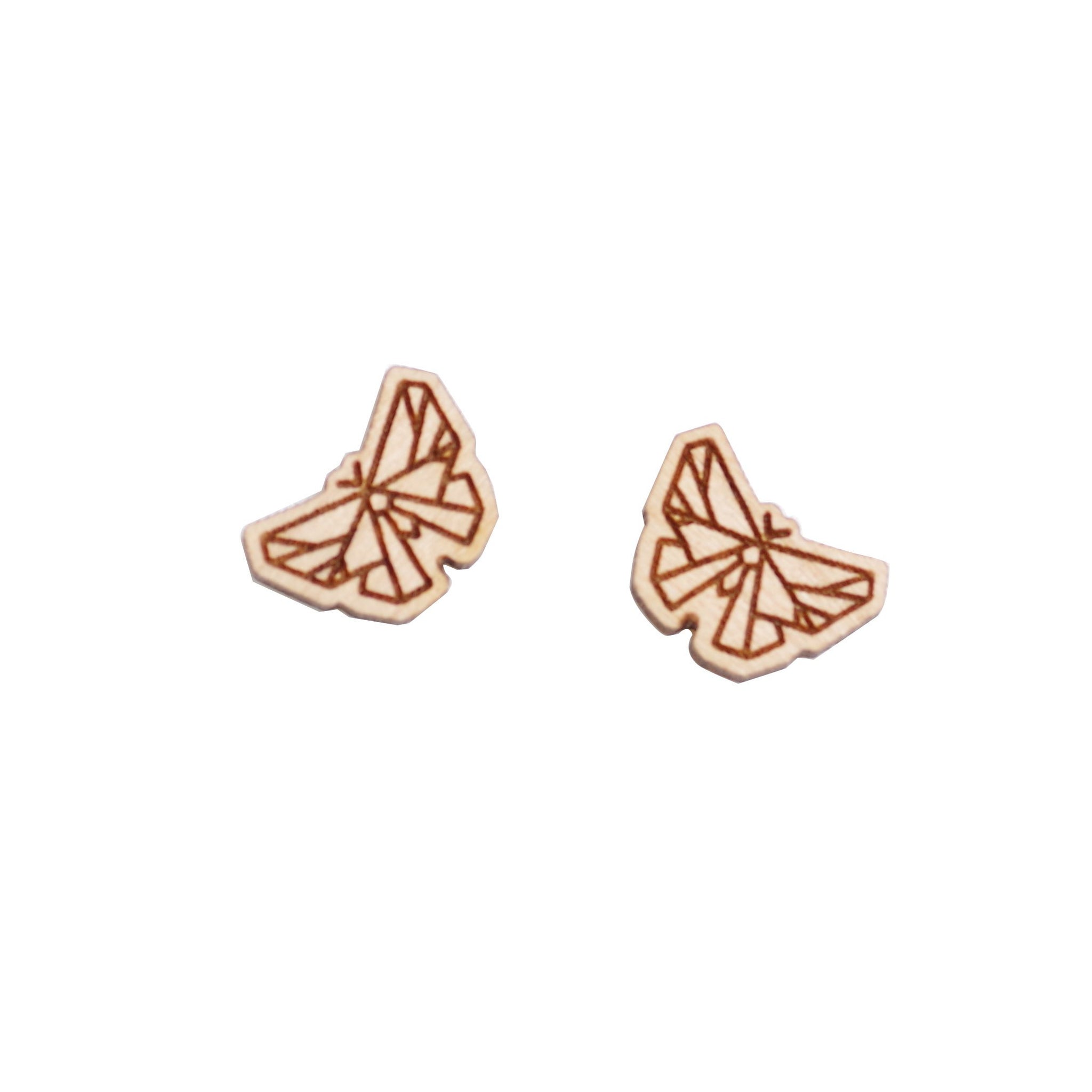 8 Pcs Wooden Butterfly Charm - Earring Supplies