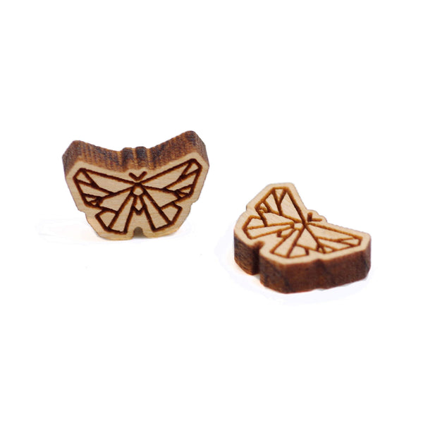 8 Pcs Wooden Butterfly Charm - Earring Supplies