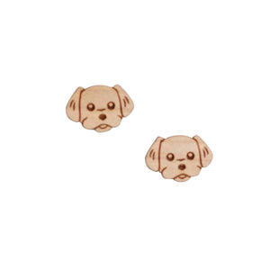 8 Pcs Dog Charm - Wooden Jewelry Making Supplies