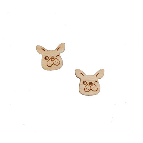 8 Pcs Wooden Dog Charm - Earring Supplies