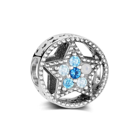 Authentic Pandora Blue Star Charm Spacer Bead