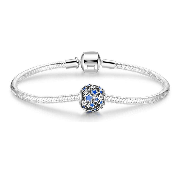 Authentic Pandora Blue Star Charm Spacer Bead