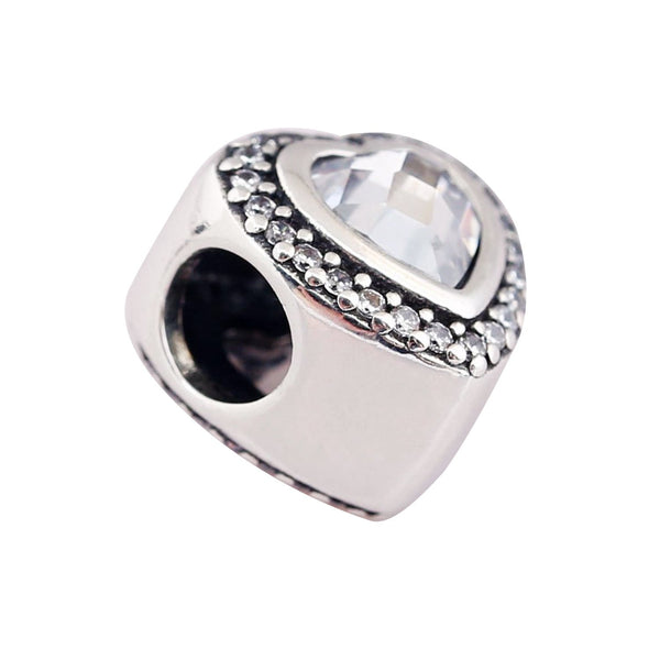 Authentic Pandora Heart Shape Charm Spacer Bead