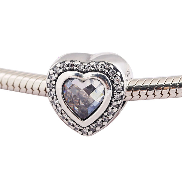 Authentic Pandora Heart Shape Charm Spacer Bead